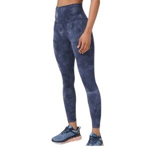 Lululemon Wunder Train High Rise Tight 25” Diamond Dye Naval Blue